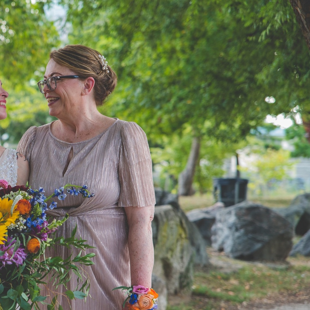 Adrianna Papell Mother of the Bride dress in beautiful blush!